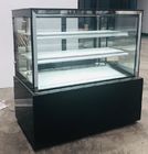 vetrina della pasticceria refrigerata quadrato di 5ft, frigorifero di vetro dell'esposizione del dolce della porta