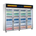 Dispositivo di raffreddamento della bevanda della porta di Front And Rear Open Glass, frigorifero dell'esposizione della bibita, frigorifero freddo della bevanda del negozio di alimentari