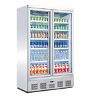 Frigorifero commerciale dritto della bevanda, congelatore inferiore dell'esposizione della doppia porta del supporto