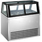 Tipo di raffreddamento 1730*1068*1250mm del gelato della vetrina del congelatore 20 del fan di vetro quadrato delle pentole