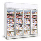 Congelatore dell'alimento congelato porta di vetro del montante 4 del supermercato, congelatore di frigorifero commerciale dell'esposizione