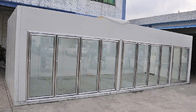 Le porte di vetro del supermercato 4 visualizzano il refrigeratore della bevanda della stanza di conservazione frigorifera