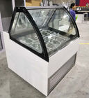 Gelatiera della vetrina dell'esposizione del ghiacciolo di progettazione moderna con il vetro antinebbia di Doppio strato