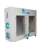 Recipiente del ghiaccio insaccato congelatore commerciale dell'interno del ghiaccio con due porte di vetro