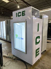 Recipiente del ghiaccio insaccato congelatore commerciale dell'interno del ghiaccio con due porte di vetro
