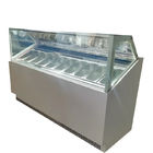 Singola vetrina del gelato del congelatore di frigorifero di Gelato dell'italiano di fila