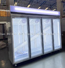 Congelatore verticale di congelamento della vetrina di verticale di vetro commerciale delle porte