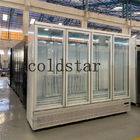 Automatico disgeli il frigorifero di vetro dell'esposizione della porta R290 con il compressore di Secop