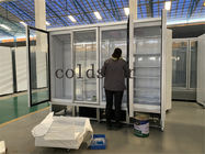 Dispositivo di raffreddamento di vetro della porta della bevanda del frigorifero della bevanda della birra di 4 porte del frigorifero freddo verticale commerciale dell'esposizione