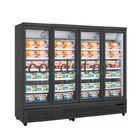 Congelatore di vetro dritto 2000L della porta di grado del compressore -22 di Embraco per il gelato