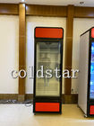 Automatico disgeli il frigorifero dritto dell'esposizione della porta del congelatore di vetro della bevanda