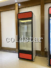 Congelatore di frigorifero di vetro dritto dell'esposizione della porta 400L del supermercato commerciale