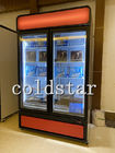 Congelatore verticale industriale della porta di vetro dell'alimento congelato supermercato 3