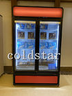 Congelatore di vetro dell'esposizione del frigorifero della bevanda della bevanda della porta 2, frigorifero commerciale della doppia porta del supermercato