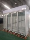 2000L congelatore verticale di vetro delle porte commerciali del supermercato 4