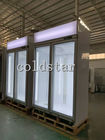congelatore verticale di vetro della vetrina dell'esposizione della porta 1000L con il sistema di raffreddamento del fan