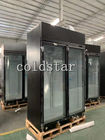 Congelatori di frigoriferi dritti dell'esposizione della doppia porta della porta di vetro commerciale del congelatore