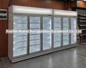 Visualizzi il congelatore di frigorifero freddo dell'esposizione della vetrina delle porte di vetro del doppio del congelatore 500l di pepsi-cola