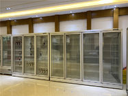 La nuova bevanda del montante di stile montra il dispositivo di raffreddamento di vetro della porta del dispositivo di raffreddamento del frigorifero dritto commerciale del deposito