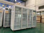 3-4-5-6 sistema remoto commerciale del refrigeratore dell'esposizione della porta di spaccatura del frigorifero del frigorifero dritto di vetro dell'esposizione