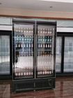 Contenitore per esposizione di vetro del frigorifero della bevanda della bevanda della porta 2, frigorifero commerciale della doppia porta del supermercato