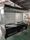 Refrigeratore aperto dritto dell'esposizione della bevanda della cortina d'aria della multi piattaforma commerciale