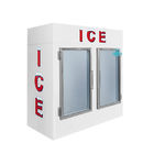 Cu dell'interno 100 del recipiente commerciale di immagazzinamento nel ghiaccio. Piedi tipo di vetro delle porte del doppio