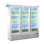 Congelatore di frigorifero più fresco dritto del frigorifero dell'esposizione della bevanda di vetro delle porte di prezzo franco fabbrica 3