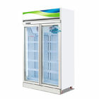Congelatore di frigorifero di vetro dell'esposizione della porta del congelatore verticale della doppia porta del supermercato