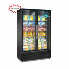 Frigocongelatore commerciale della porta del frigorifero di vetro dell'esposizione per il supermercato