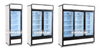 Vendita calda 1 2 commerciali dispositivo di raffreddamento verticale della bevanda della birra del contenitore per esposizione del frigorifero di 3 porte