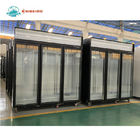 Supermercato Refridgerators del contenitore per esposizione del congelatore verticale delle porte di -22C 3 e congelatori