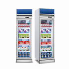 Congelatore verticale di vetro commerciale del dispositivo di raffreddamento 400L dell'esposizione della bevanda del refrigeratore della porta dell'attrezzatura di refrigerazione