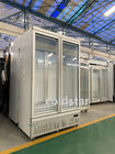 Doppio congelatore verticale commerciale di vetro delle porte 1000L con il compressore di SECOP