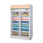 Dispositivo di raffreddamento dritto della bevanda della bevanda della porta dei frigoriferi due dell'esposizione del supermercato del frigorifero di vetro della birra