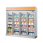 Vetrina del congelatore verticale dell'attrezzatura di refrigerazione del supermercato di 4 porte