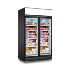 congelatore di frigorifero verticale dell'esposizione del congelatore di vetro commerciale della porta 1000L