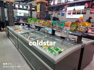 Congelatore di frigorifero di vetro congelato dell'isola del petto della porta dell'alimento dell'attrezzatura di refrigerazione del supermercato