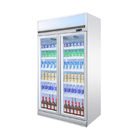 Vetrina refrigerata commerciale del frigorifero dell'esposizione della doppia porta del contenitore per esposizione