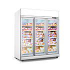Frigorifero di vetro della porta del contenitore per esposizione verticale del congelatore per il supermercato ed il deposito