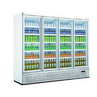 Attrezzatura di refrigerazione del supermercato 1 2 3 dispositivo di raffreddamento della bevanda del frigorifero dell'esposizione di 4 porte