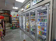 Contenitore per esposizione di refrigerazione verticale di spaccatura di lusso del supermercato