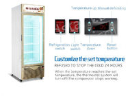 congelatore verticale di vetro di Beverege del dispositivo di raffreddamento della porta del supermercato 400L