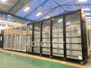 Congelatore dell'esposizione dell'alimento congelato frigorifero commerciale di vetro verticale del supermercato della porta