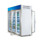 Frigorifero di vetro della porta di Front And Rear Open Style di raffreddamento a aria del frigorifero freddo commerciale della bevanda, bevanda del negozio di alimentari