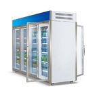 Frigorifero e congelatore freddi della bevanda della porta di vetro del frigorifero dell'esposizione della bevanda di Front And Rear Open Type del negozio di alimentari