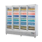 Contenitore per esposizione refrigerato verticale della porta di vetro commerciale per la visualizzazione del latte freddo delle bevande
