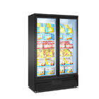 Congelatore di frigorifero verticale dell'esposizione della porta di vetro commerciale del congelatore di 2 porte