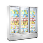 Congelatori di frigorifero dritti del frigorifero dell'esposizione delle porte di vetro commerciali all'ingrosso del supermercato 3