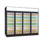 Contenitore per esposizione di vetro di raffreddamento del frigorifero della porta del supermercato della vetrina della bibita del refrigeratore del fan